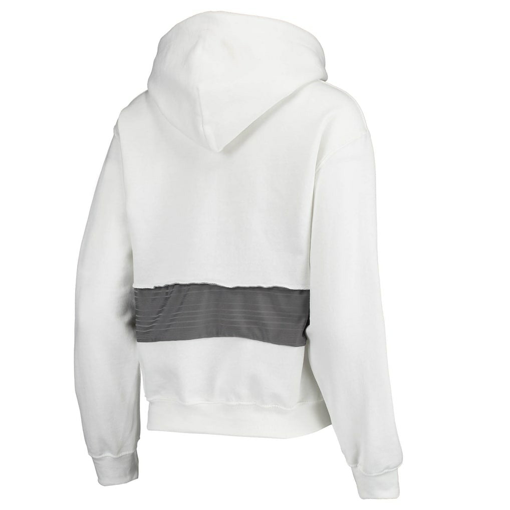 Los Angeles Rams Refried Apparel Women's Sustainable Crop Dolman Pullover Hoodie White | NFL