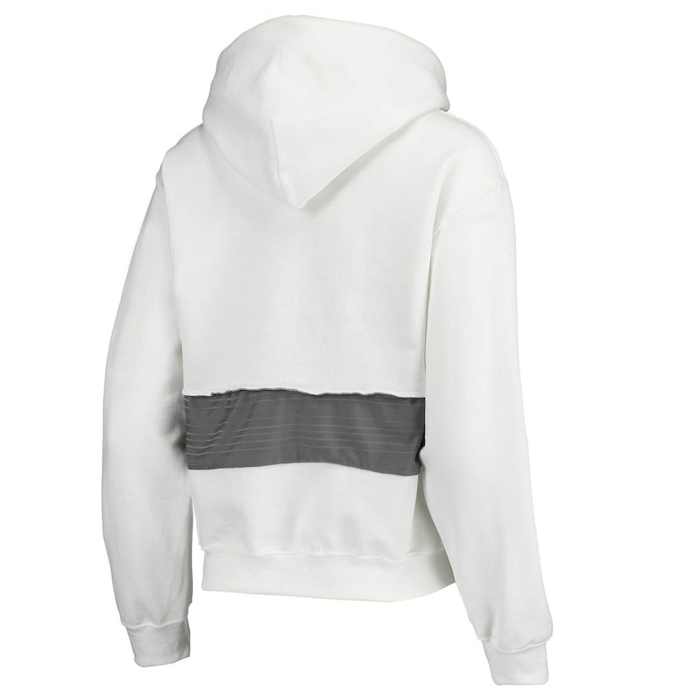 Los Angeles Rams Refried Apparel Women's Sustainable Crop Dolman Pullover Hoodie White | NFL
