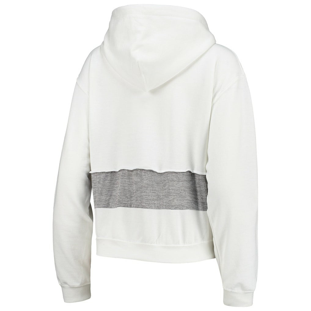 Miami Dolphins Refried Apparel Women's Sustainable Crop Dolman Pullover Hoodie White | NFL
