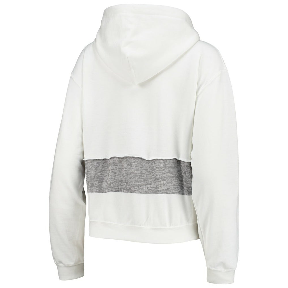 Miami Dolphins Refried Apparel Women's Sustainable Crop Dolman Pullover Hoodie White | NFL