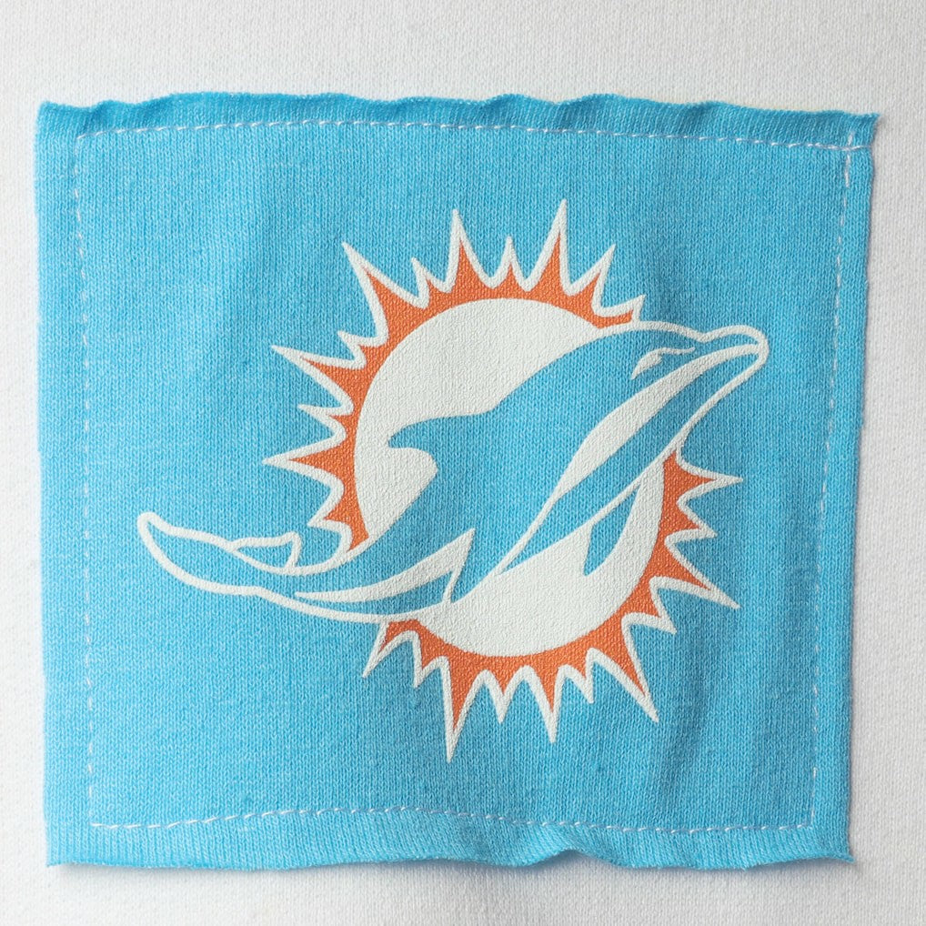 Miami Dolphins Refried Apparel Women's Sustainable Crop Dolman Pullover Hoodie White | NFL