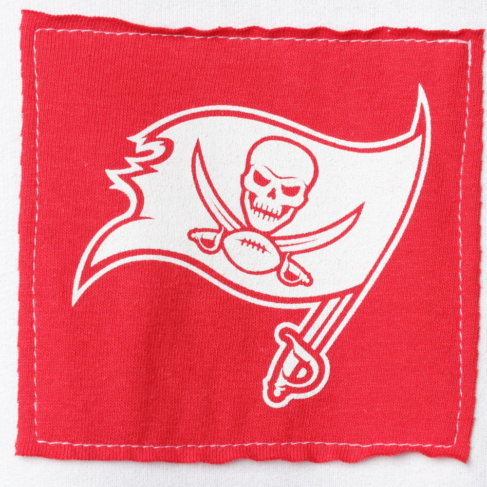 Tampa Bay Buccaneers Refried Apparel Women's Sustainable Crop Dolman Pullover Hoodie White | NFL