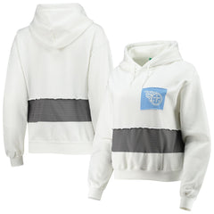 Tennessee Titans Refried Apparel Women's Sustainable Crop Dolman Pullover Hoodie White | NFL