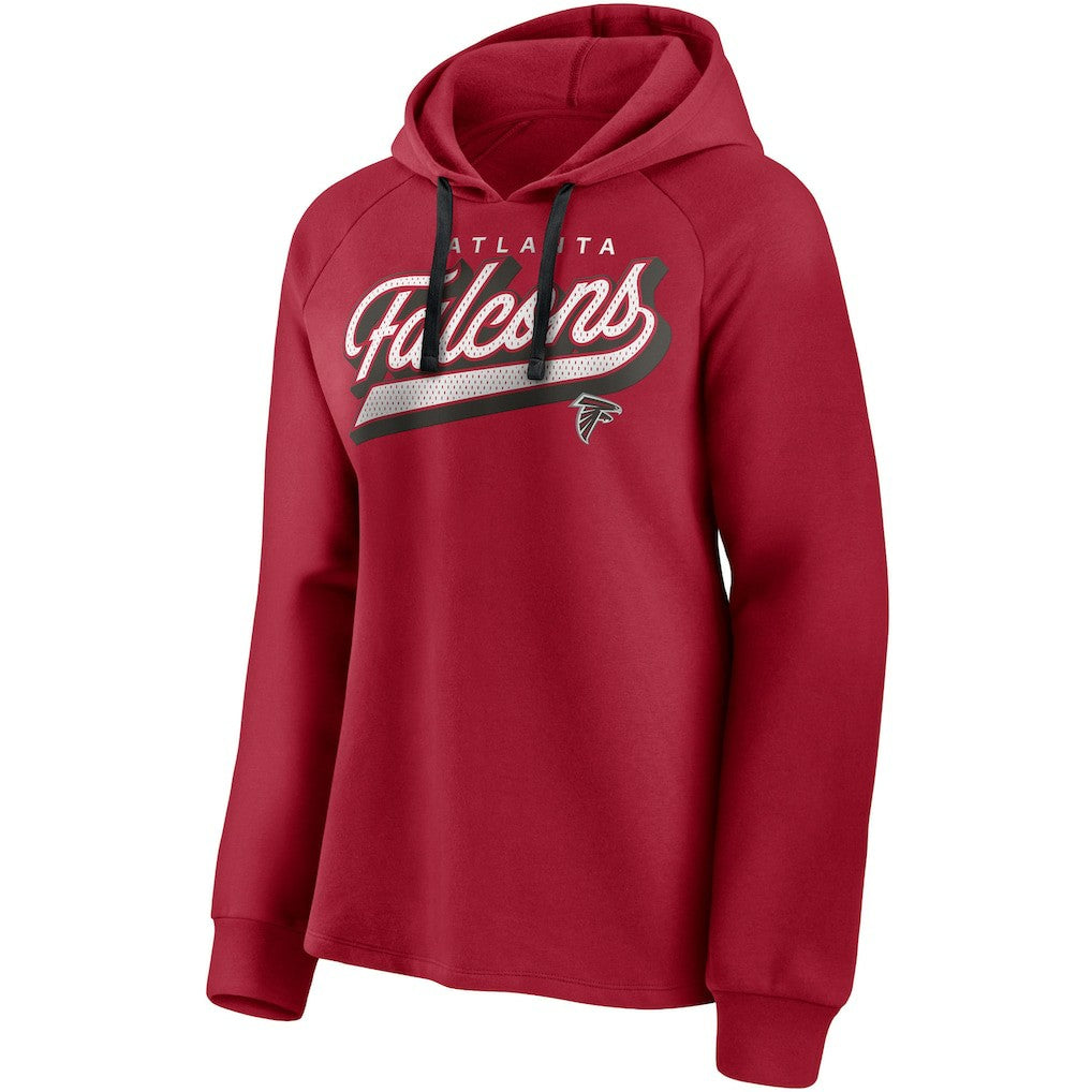 Atlanta Falcons Women's First Contact Raglan Pullover Hoodie Red | Fanatics