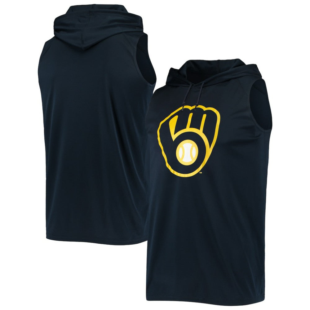 Milwaukee Brewers Stitches Sleeveless Pullover Hoodie - MLB