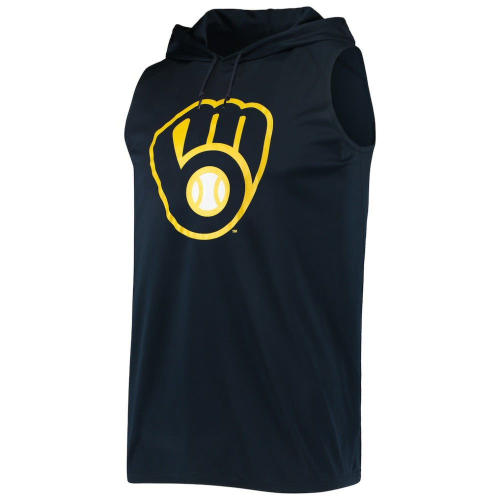 Milwaukee Brewers Stitches Sleeveless Pullover Hoodie - MLB