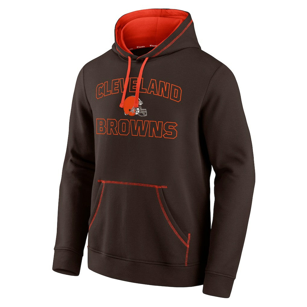 Cleveland Browns Tiebreaker Pullover Hoodie Brown | Fanatics