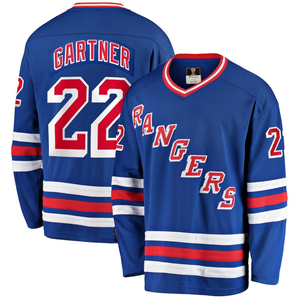 Mike Gartner New York Rangers Fanatics Premier Breakaway Retired Player Jersey - Blue - NHL