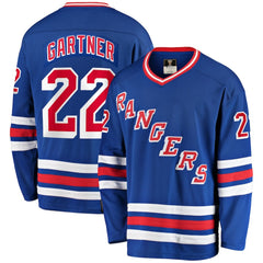 Mike Gartner New York Rangers Fanatics Premier Breakaway Retired Player Jersey - Blue - NHL