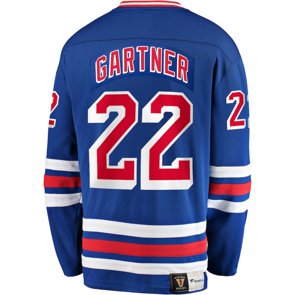 Mike Gartner New York Rangers Fanatics Premier Breakaway Retired Player Jersey - Blue - NHL