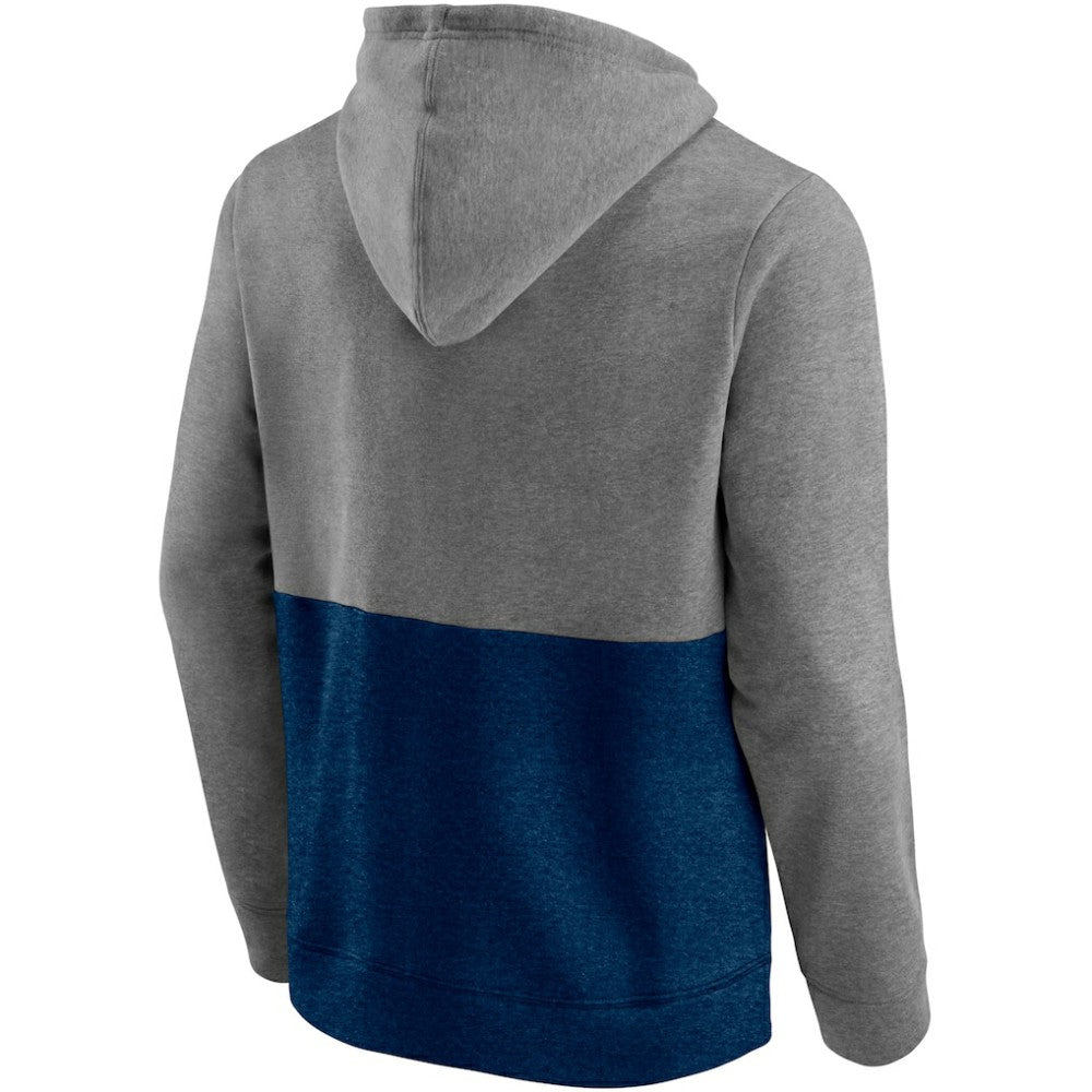 Seattle Kraken Fanatics Block Party Classic Arch Signature Pullover Hoodie - Heathered Gray/Deep Sea Blue - NHL