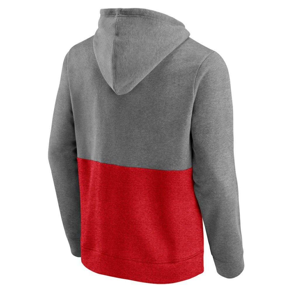 Washington Capitals Fanatics Block Party Classic Arch Signature Pullover Hoodie - Heathered Gray/Red - NHL