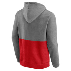 Washington Capitals Fanatics Block Party Classic Arch Signature Pullover Hoodie - Heathered Gray/Red - NHL
