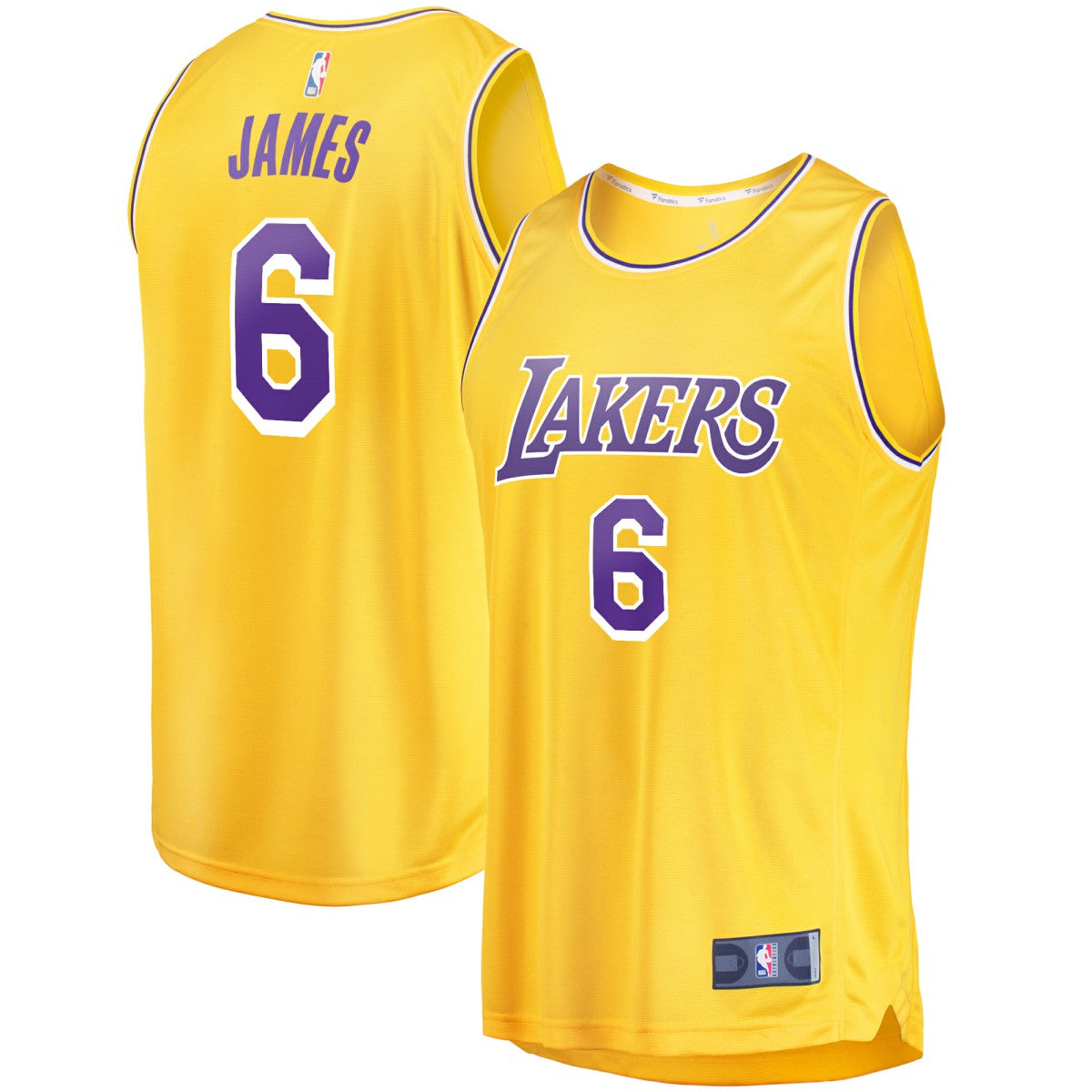 LeBron James Los Angeles Lakers #6 Fast Break Replica Player Jersey Gold Icon Edition - NBA