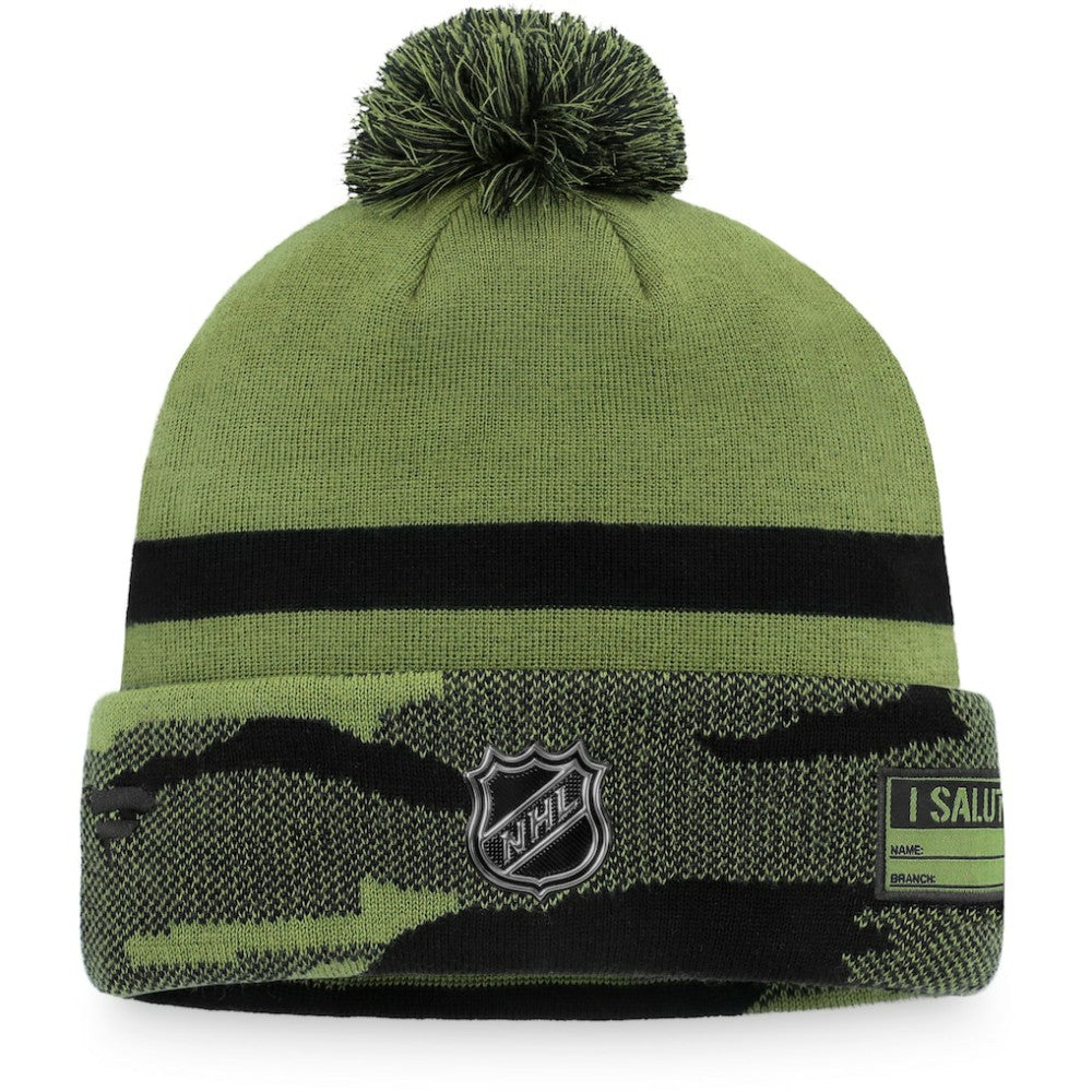 Washington Capitals Fanatics Military Appreciation Cuffed Knit Hat with Pom - Camo - NHL