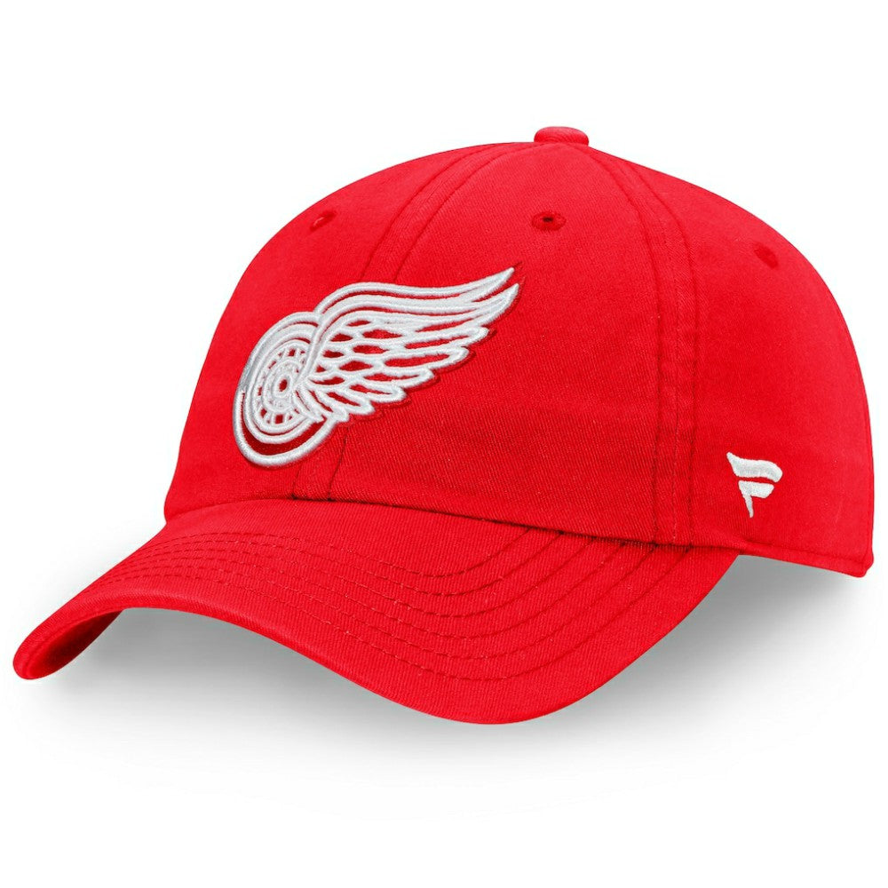 Detroit Red Wings Fanatics Core Primary Logo Adjustable Hat - Red - NHL