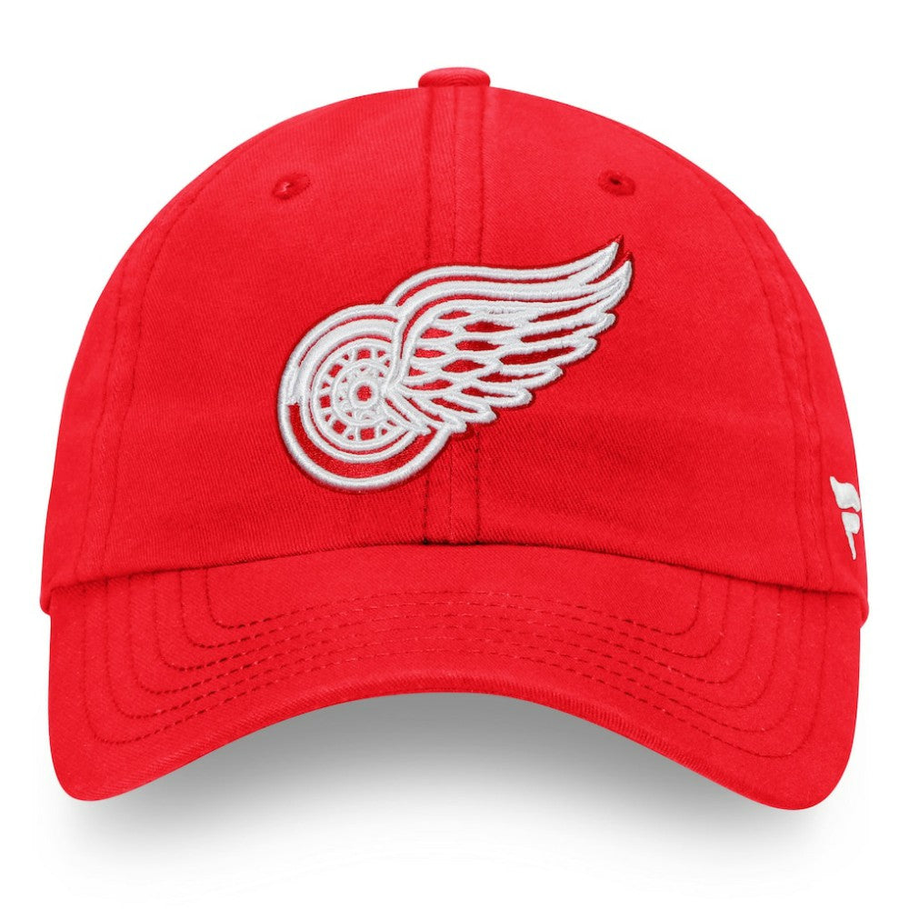 Detroit Red Wings Fanatics Core Primary Logo Adjustable Hat - Red - NHL