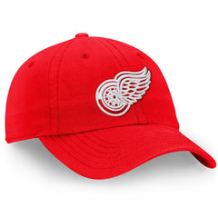 Detroit Red Wings Fanatics Core Primary Logo Adjustable Hat - Red - NHL