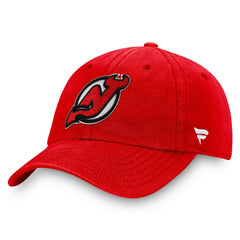 New Jersey Devils Fanatics Core Primary Logo Adjustable Hat - Red - NHL