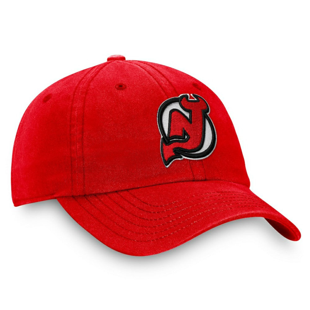 New Jersey Devils Fanatics Core Primary Logo Adjustable Hat - Red - NHL