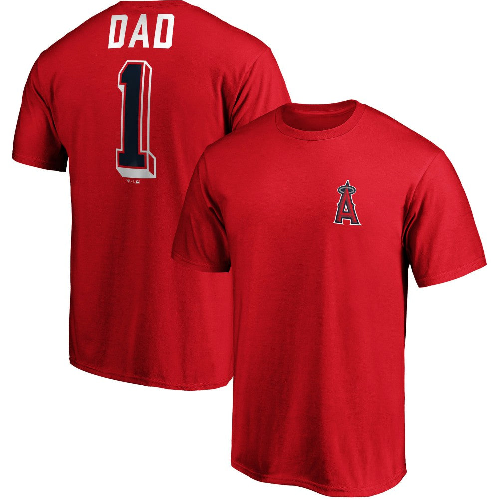 Los Angeles Angels Fanatics Number One Dad Team T-Shirt - MLB