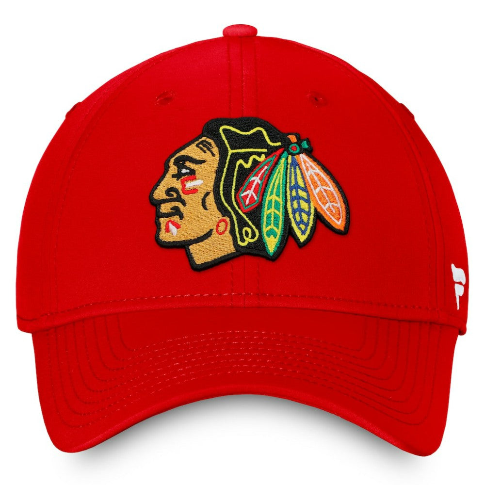 Chicago Blackhawks Fanatics Core Primary Logo Flex Hat - Red - NHL