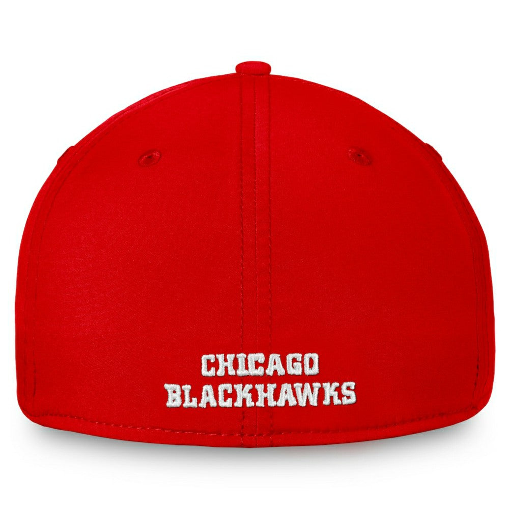 Chicago Blackhawks Fanatics Core Primary Logo Flex Hat - Red - NHL