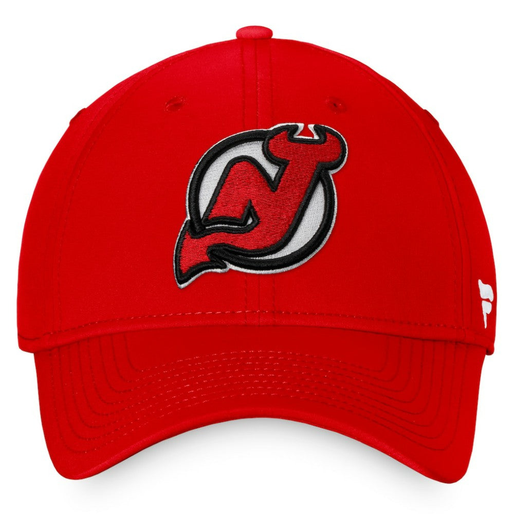New Jersey Devils Fanatics Core Primary Logo Flex Hat - Red - NHL