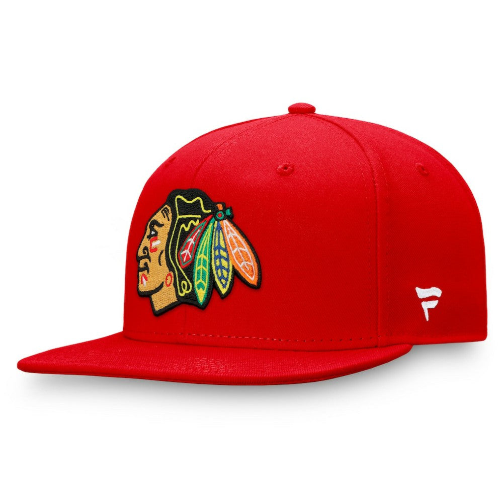 Chicago Blackhawks Fanatics Primary Logo Snapback Hat - Red - NHL