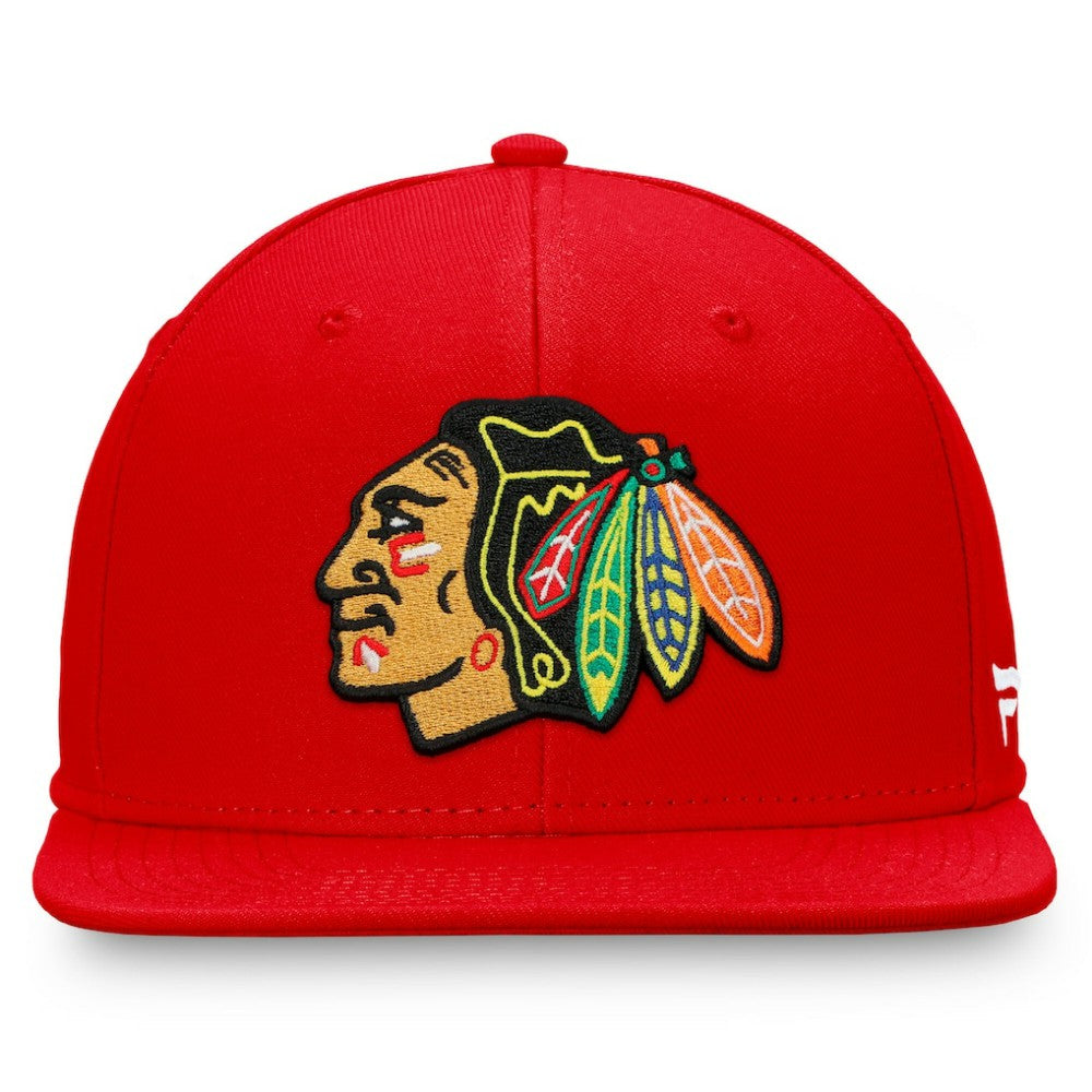 Chicago Blackhawks Fanatics Primary Logo Snapback Hat - Red - NHL