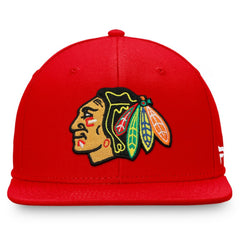 Chicago Blackhawks Fanatics Primary Logo Snapback Hat - Red - NHL