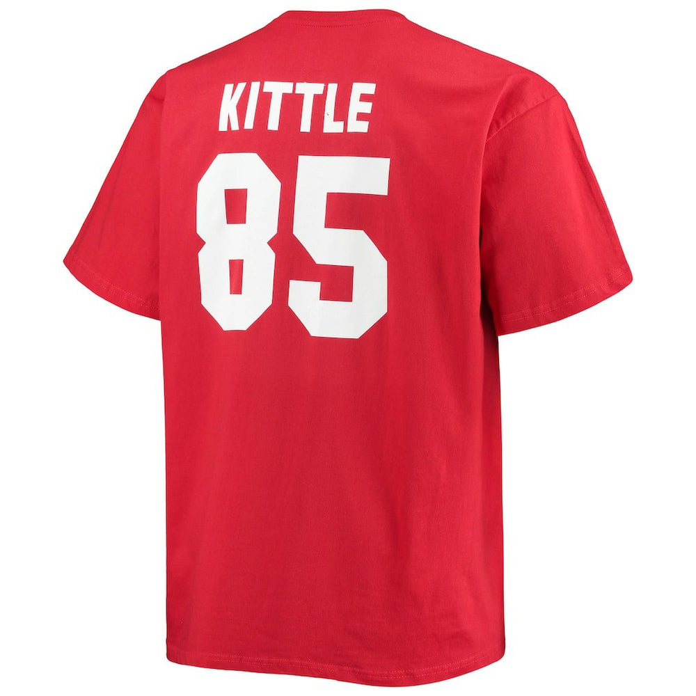 George Kittle San Francisco 49ers Big & Tall Player Name & Number T-Shirt Scarlet | Fanatics