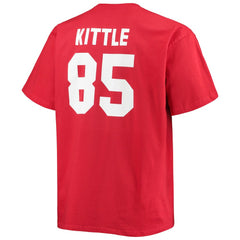 George Kittle San Francisco 49ers Big & Tall Player Name & Number T-Shirt Scarlet | Fanatics