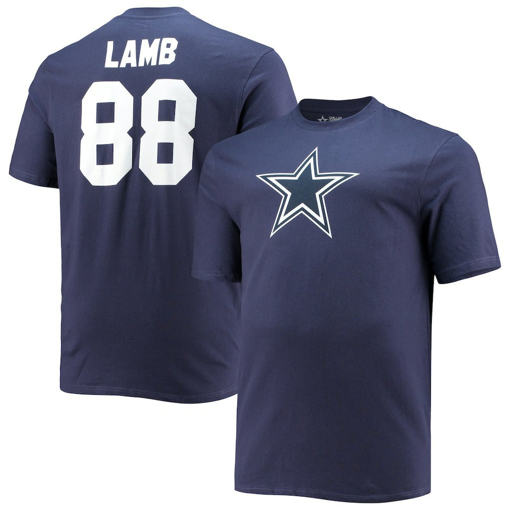 CeeDee Lamb Dallas Cowboys Big & Tall Player Name & Number T-Shirt Navy | Fanatics