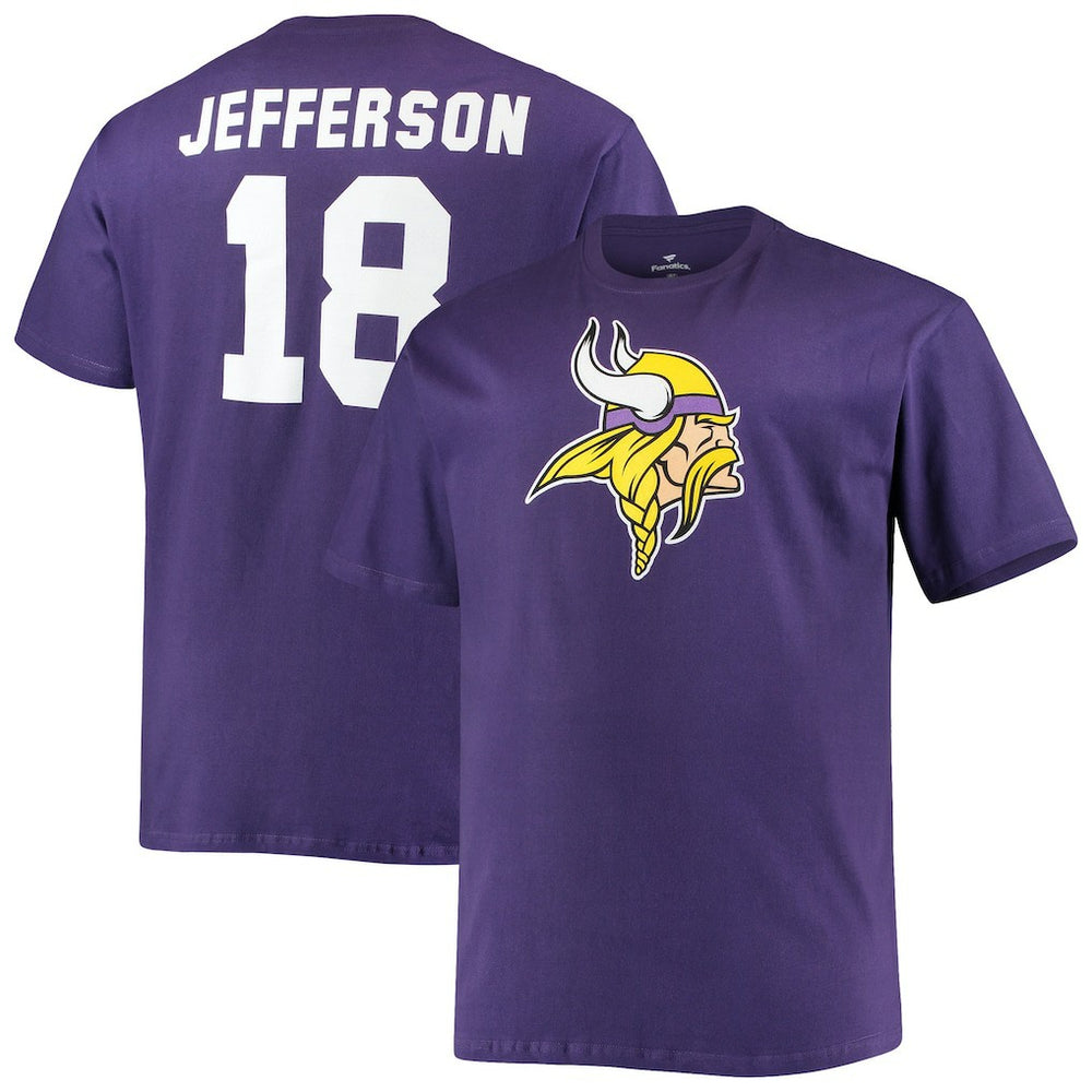 Justin Jefferson Minnesota Vikings Big & Tall Player Name & Number T-Shirt Purple | Fanatics