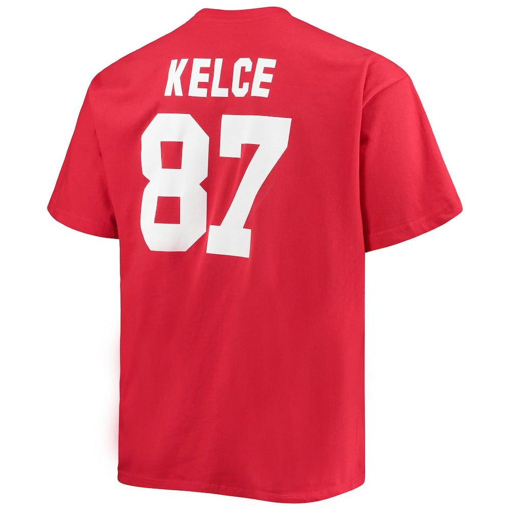 Travis Kelce Kansas City Chiefs Big & Tall Player Name & Number T-Shirt Red | Fanatics