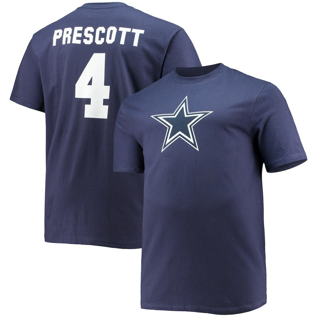 Dak Prescott Dallas Cowboys Big & Tall Player Name & Number T-Shirt Navy | Fanatics