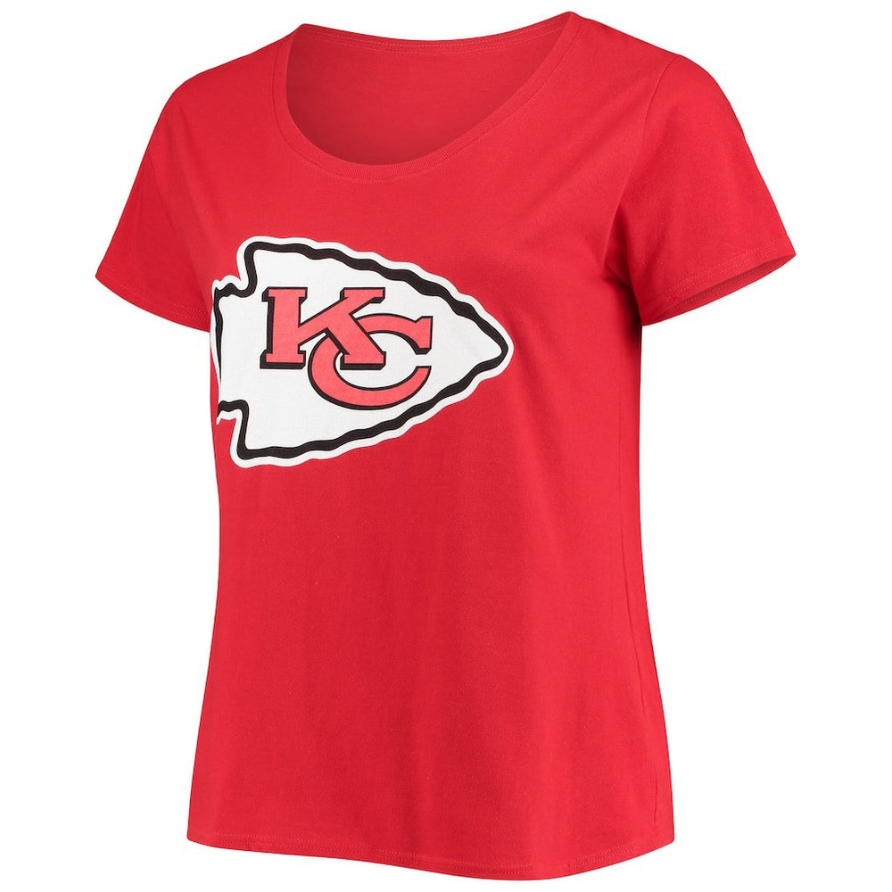 Travis Kelce Kansas City Chiefs Women's Plus Size Fair Catch Name & Number Scoop Neck T-Shirt Red | NFL