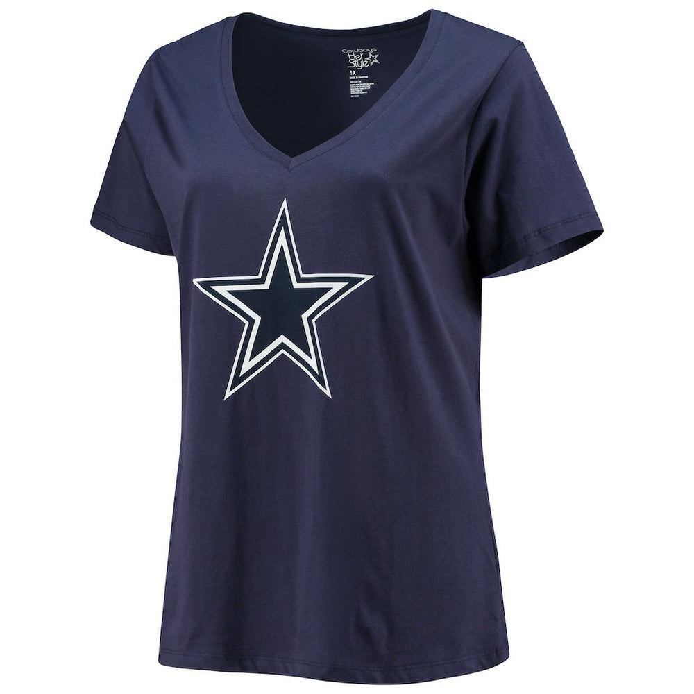 CeeDee Lamb Dallas Cowboys Women's Plus Size Name & Number V-Neck T-Shirt Navy | Fanatics