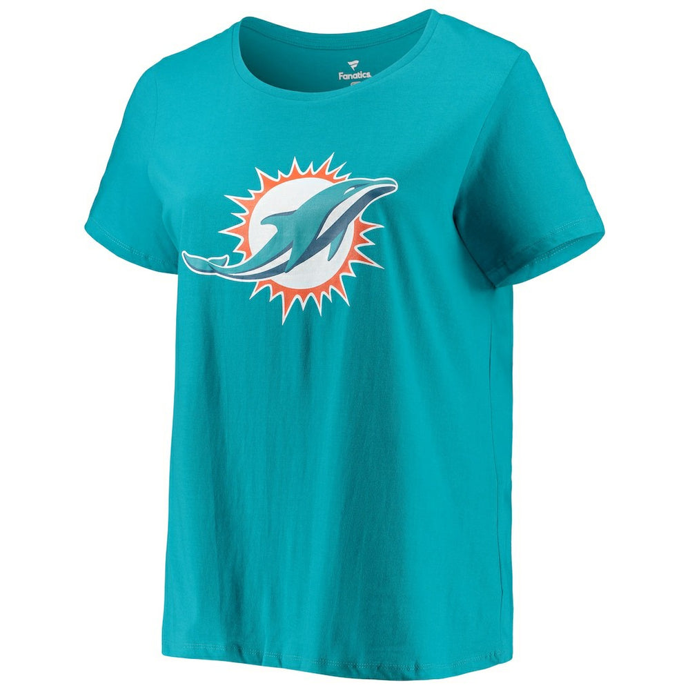 Tua Tagovailoa Miami Dolphins Women's Plus Size Fair Catch Name & Number Scoop Neck T-Shirt Aqua | NFL