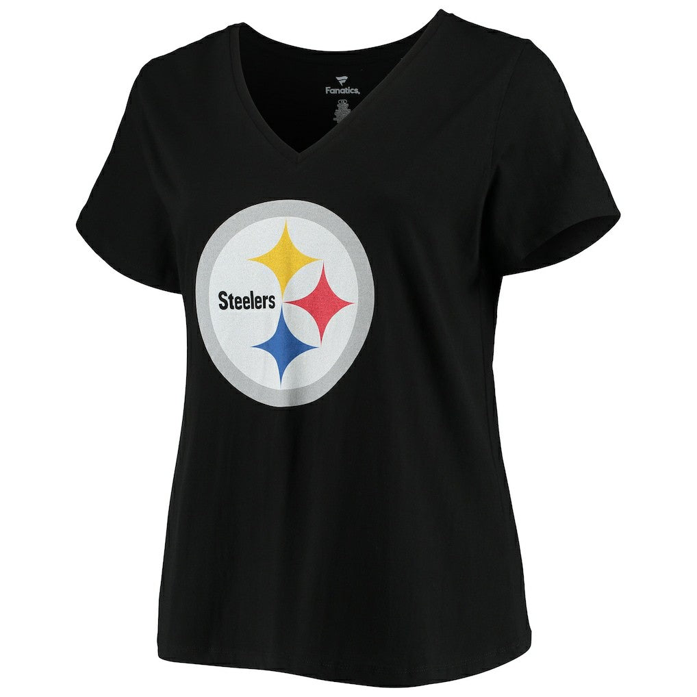 T.J. Watt Pittsburgh Steelers Women's Plus Size Name & Number V-Neck T-Shirt Black | Fanatics