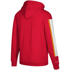 Tampa Bay Buccaneers Three Stripe Pullover Hoodie Red | Mitchell & Ness