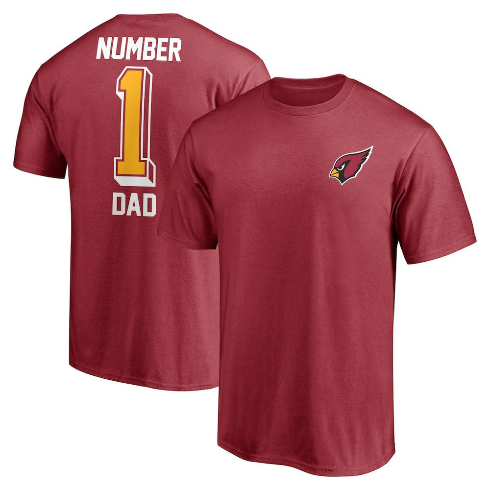 Arizona Cardinals #1 Dad T-Shirt Cardinal | Fanatics