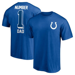 Indianapolis Colts #1 Dad T-Shirt Royal | Fanatics