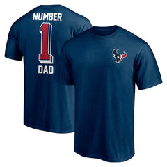 Houston Texans #1 Dad T-Shirt Navy | Fanatics