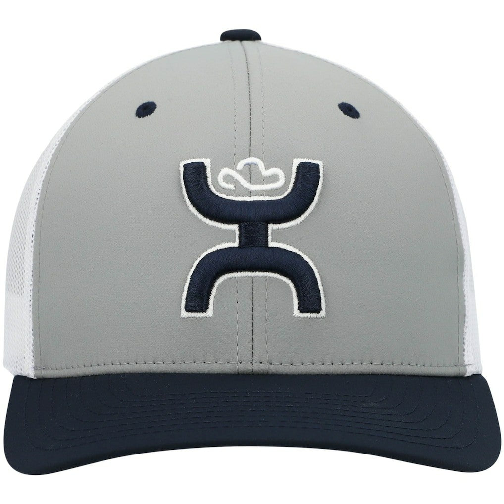 Dallas Cowboys HOOey Tri-Color H Trucker Snapback Hat Gray/Navy | NFL