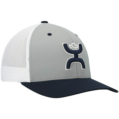 Dallas Cowboys HOOey Tri-Color H Trucker Snapback Hat Gray/Navy | NFL