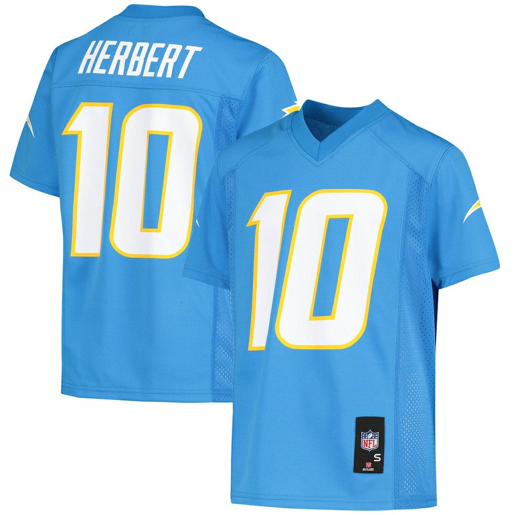 Justin Herbert Los Angeles Chargers Youth Replica Player Jersey Powder Blue | NFL