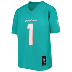 Tua Tagovailoa Miami Dolphins Youth Replica Player Jersey Aqua | NFL