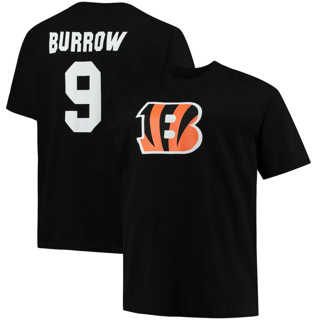 Joe Burrow Cincinnati Bengals Big & Tall Player Name & Number T-Shirt Black | Fanatics